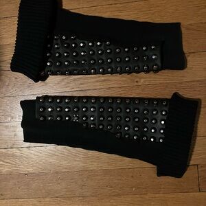 Black Studded Arm Warmers
